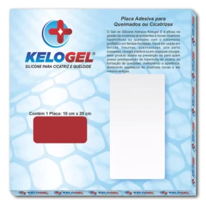 PLACA DE SILICONE QUEIMADOS E CICATRIZ 10X20CM KELOGEL - SKUCM1020