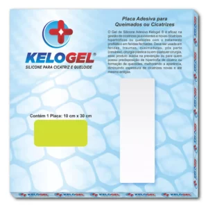 PLACA DE SILICONE QUEIMADOS E CICATRIZ 10X30CM KELOGEL - SKUCM1030