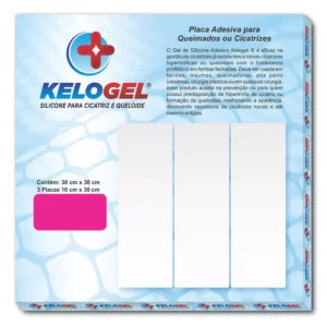 PLACA DE SILICONE QUEIMADOS E CICATRIZ 30X30CM KELOGEL - SKUCM3030